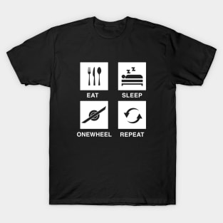 Eat Sleep Onewheel Repeat - Onewheeling One Wheel T-Shirt